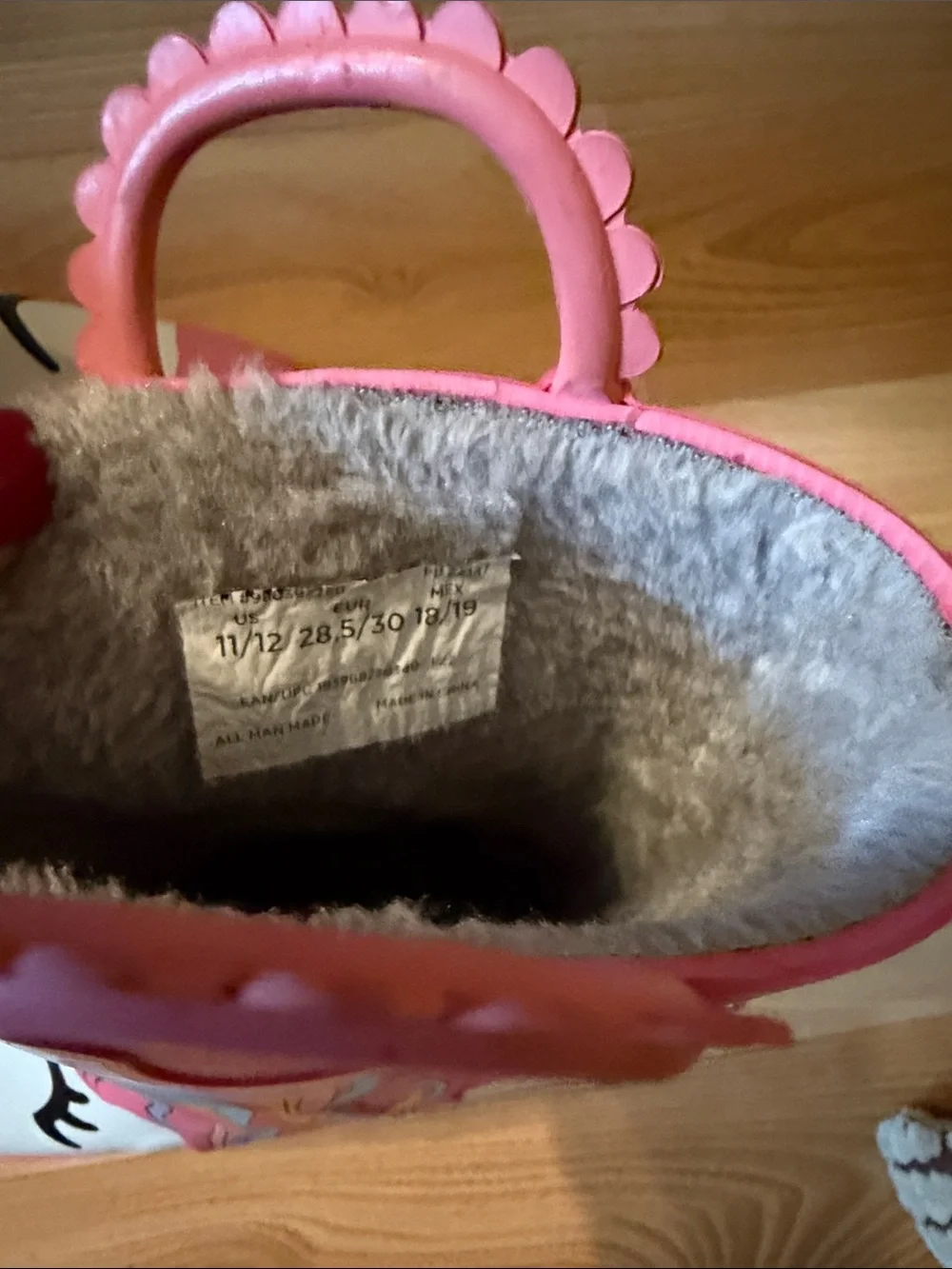 Kids Pink Unicorn Rain Boots with Easy Pull Handles